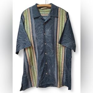 Tommy Bahama Men’s 100% Silk Button Down Shirt Size Medium Classic Island Style